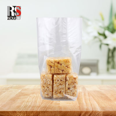 12x8x25 سم كيس غذاء بلاستيكي مربع أسفل للفشار في الألوان الواضحة أو المخصصة