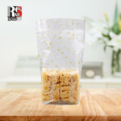 12x8x25 سم كيس غذاء بلاستيكي مربع أسفل للفشار في الألوان الواضحة أو المخصصة