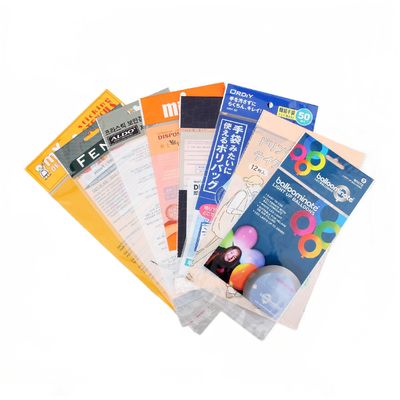 حقائب التغليف ذاتية الالتصاق CPP / Bopp Poly Bag بالون حقائب التغليف السيلوفانية مع الطباعة الملونة