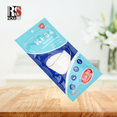 RS31-1 3 طبقات كيس بولي ملمع بلاستيكي زيب قفل كيس التعبئة والتغليف لقناع الوجه