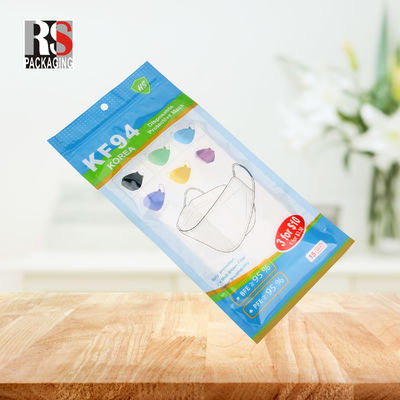 RS31-1 3 طبقات كيس بولي ملمع بلاستيكي زيب قفل كيس التعبئة والتغليف لقناع الوجه