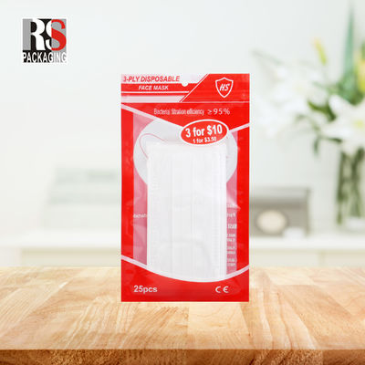 RS31-1 3 طبقات كيس بولي ملمع بلاستيكي زيب قفل كيس التعبئة والتغليف لقناع الوجه