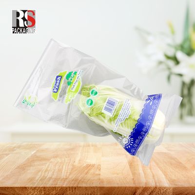 Customized Clear Micro Perforated Fresh Vegetable Packaging Bag Food Preservation And Storage Usage With Fancy Design