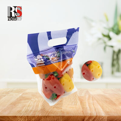Fresh Vegetable and Mango Fruit Packaging Bags with Zipper Lock Options