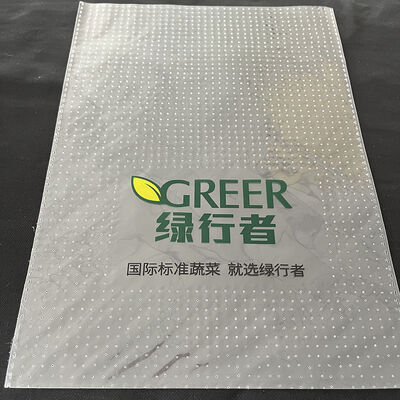 Custom Micro Perforated OPP Heat Seal Gravure Printing Fresh Green Vegetable Sandwich Packaging Bag