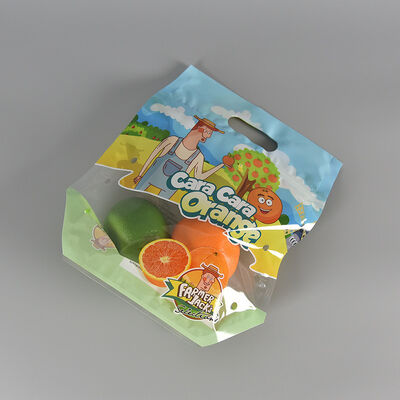 تصميم مخصص كيس بلاستيكي مضاد للضباب من نوع الغذاء كيس تعبئة شفافي للخضروات الطازجة والفواكه مع مقبض سحب