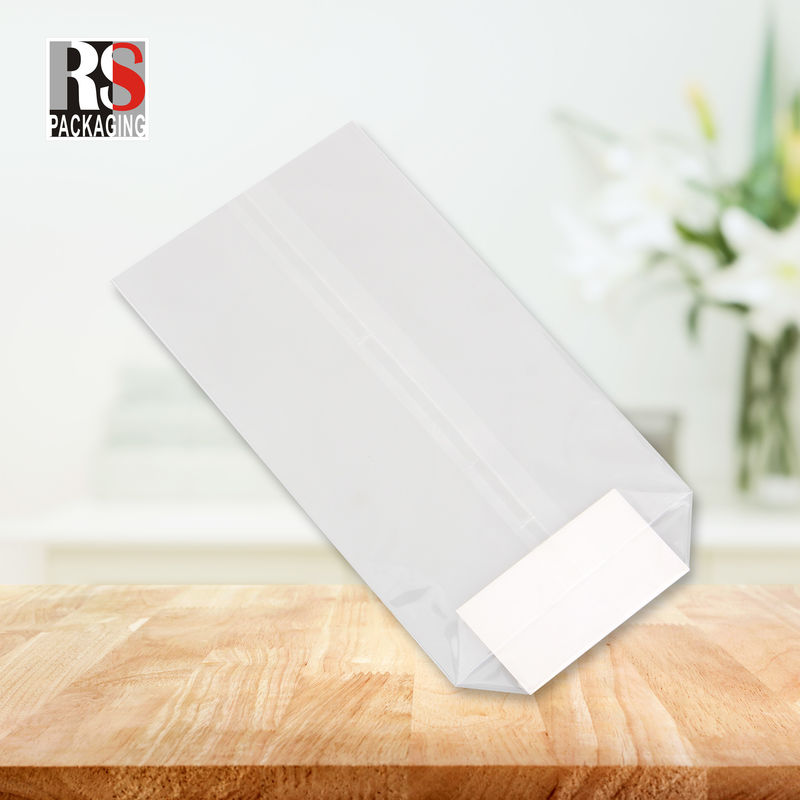 12x8x25 سم كيس غذاء بلاستيكي مربع أسفل للفشار في الألوان الواضحة أو المخصصة
