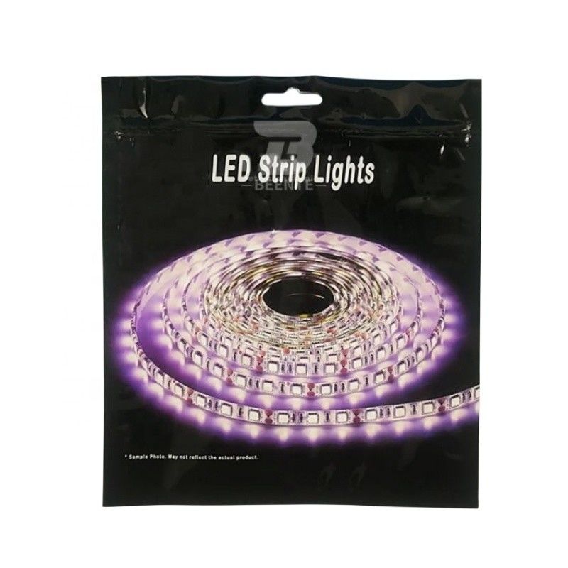 حجم مخصص أشرطة LED سحب سحب زيب قفل أكياس التعبئة من ورق بلاستيكي للتعبئة الإلكترونية