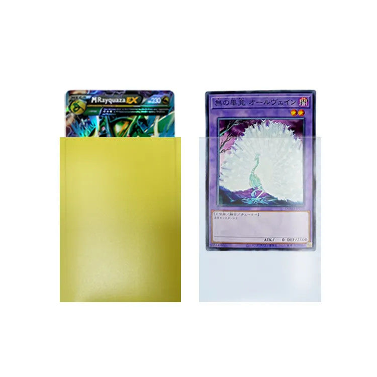 100 عدد MTG حجم 67*92mm بطاقات تجارية صفراء متطاطية بطاقات صورة