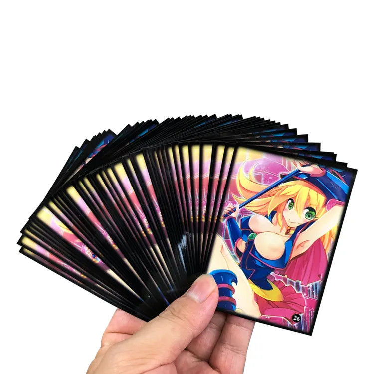 حجم مخصص أحمر أسود لونين بطاقة لعبة يد لـ Mtg Yu-Gi-Oh بطاقات TCG شعار مخصص ونمط نوع